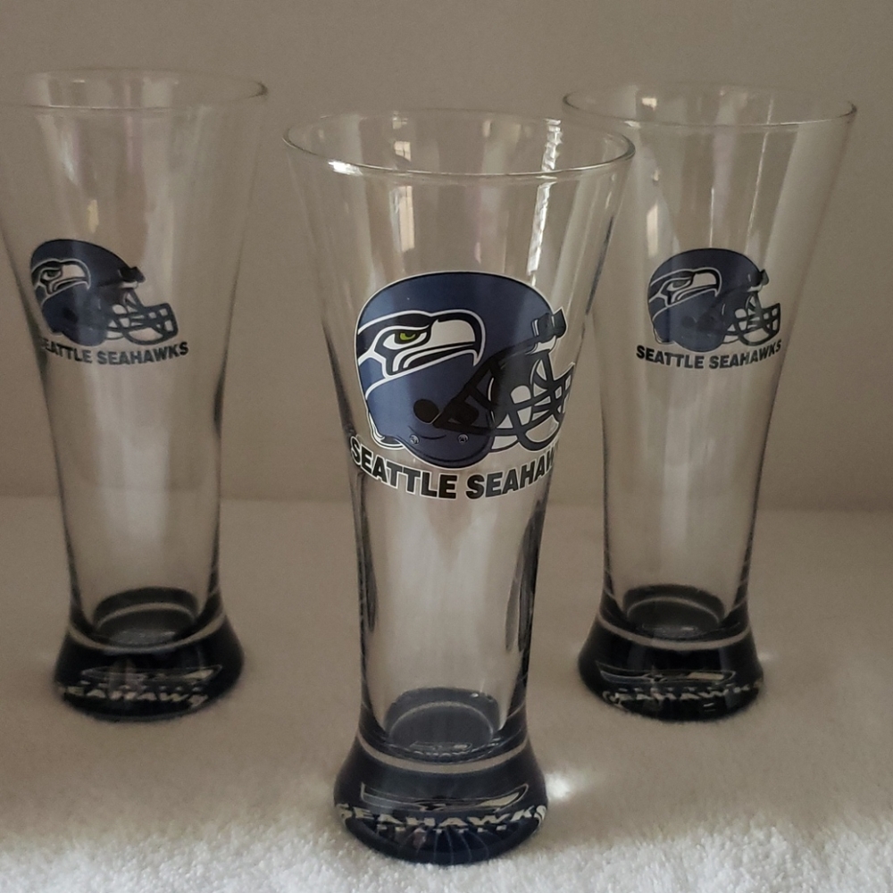 NFL Seattle Seahawks Glasses Set Of 3